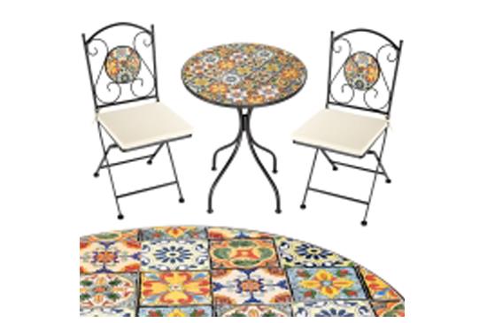 SET TAVOLO/SEDIE MOSAICO